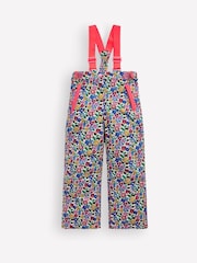 Neon Pink Ditsy Floral - Boden All Weather Waterproof Dungarees - Imagem 1 de 3