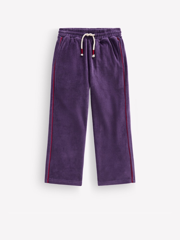 Lilla - Boden velour joggebukser med vide ben - Bilde 1 av 3