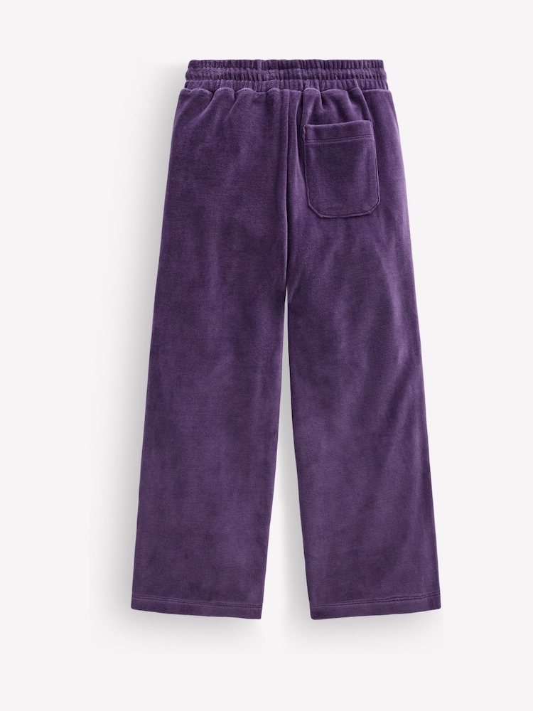 Lilla - Boden velour joggebukser med vide ben - Bilde 2 av 3