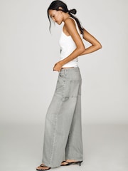 Anthropologie Grey Pilcro Kayden High Rise Barrel Jeans - Image 3 of 4