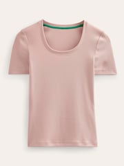 Boden Pink Essential Jersey T-Shirt - Image 5 of 5