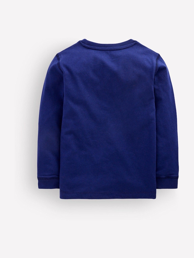 Boden Blue Vintage Wash Linear Stitch T-Shirt - Image 2 of 3 Boden Blue Vintage Wash Linear Stitch T-Shirt - Image 2 of 3