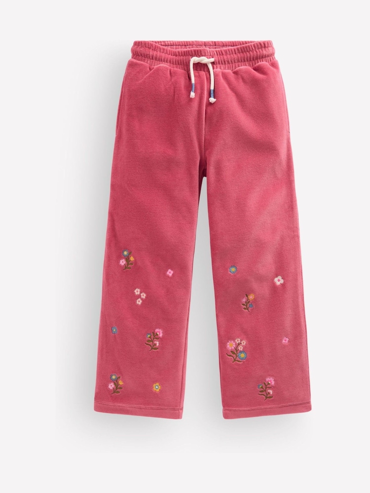 Rosa - Boden velour joggebukser med vide ben - Bilde 1 av 3