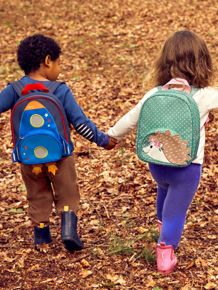 JoJo Maman Bébé Green Hedgehog Character Backpack - Image 2 of 5