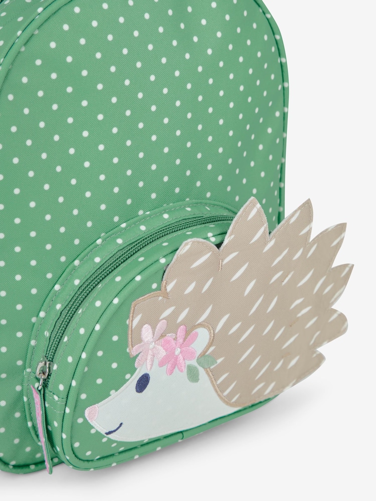 JoJo Maman Bébé Green Hedgehog Character Backpack - Image 5 of 5