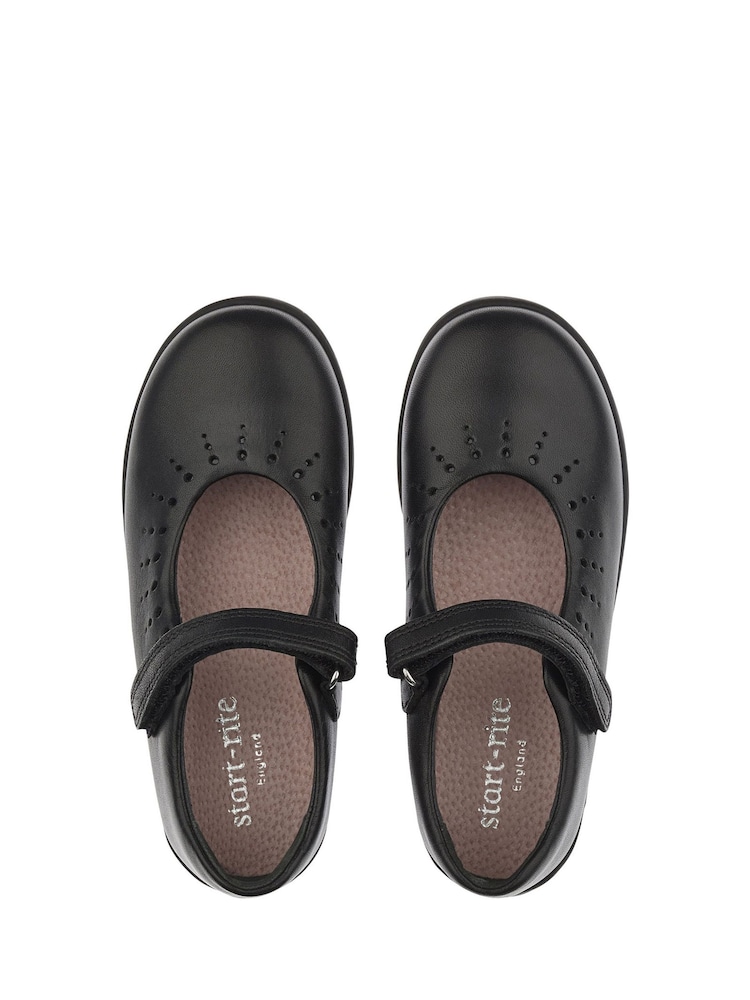 Start-Rite Black Leather Mary Jane Smart School Shoes - F Fit - Image 4 of 6