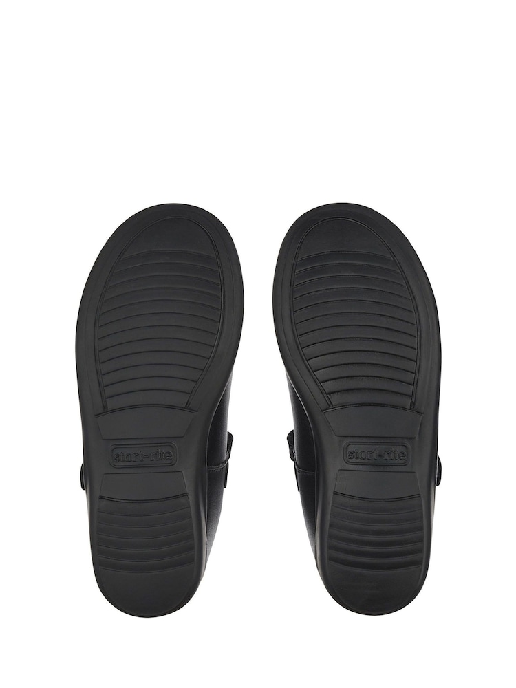 Start-Rite Black Leather Mary Jane Smart School Shoes - F Fit - Image 5 of 6