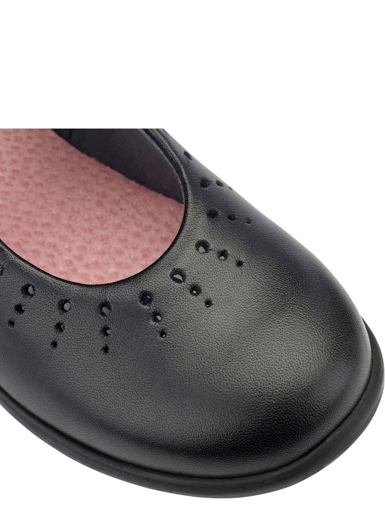Start-Rite Black Leather Mary Jane Smart School Shoes - F Fit - Image 6 of 6