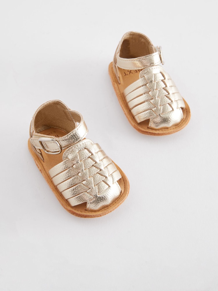 Gold Fisherman Baby Sandals (0-24mths) - Image 1 of 4