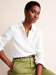 Boden White Sienna 100% Linen Shirt - Image 1 of 5
