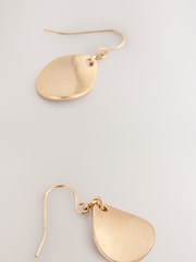 Gold Tone Petal Drop Earrings - Image 3 of 3
