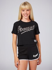 Pineapple Black Sporty 100% Cotton Shorts - Image 2 of 4