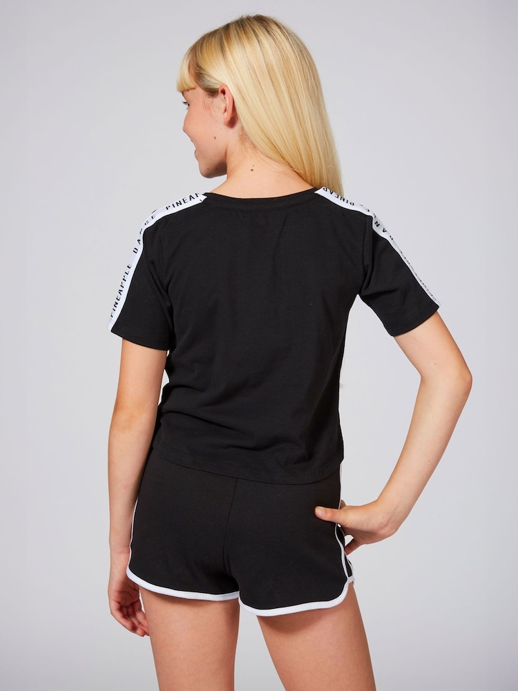 Pineapple Black Sporty 100% Cotton Shorts - Image 4 of 4
