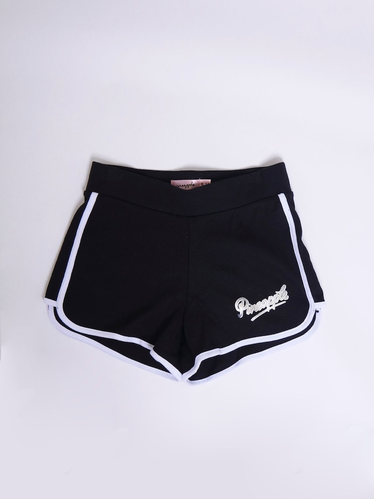 Pineapple Black Sporty 100% Cotton Shorts - Image 5 of 5 Pineapple Black Sporty 100% Cotton Shorts - Image 5 of 5