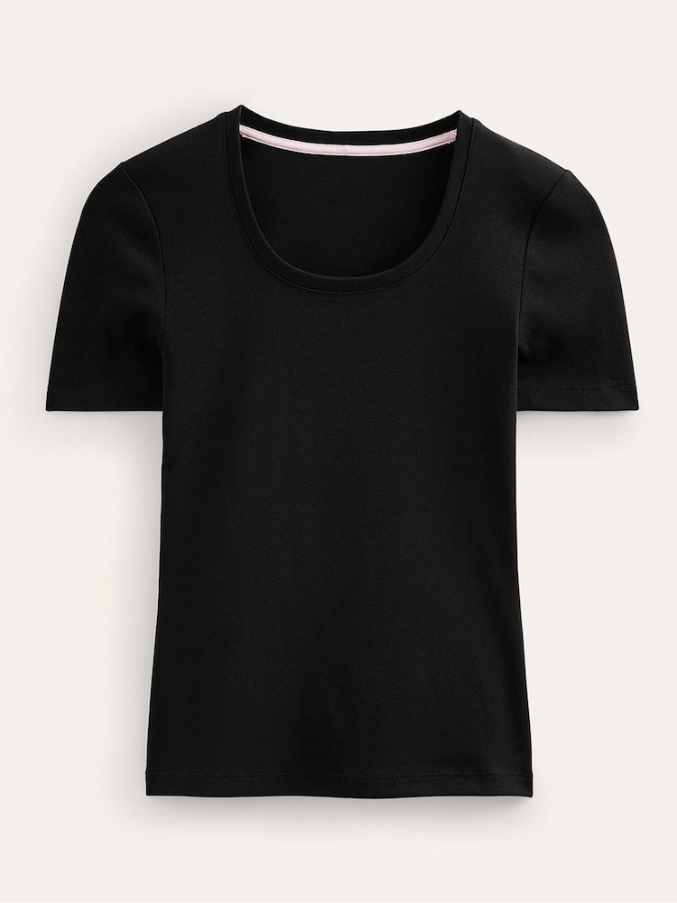 Boden Black Essential Jersey T-Shirt - Image 5 of 5