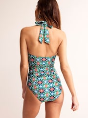 Boden Green Levanzo Ruched Halter Swimsuit - Image 3 of 6