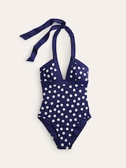 Boden Blue white Ithaca Halter Swimsuit - Image 5 of 6