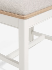 Chalk White Hampton Painted Oak Collection Luxe Stool - Image 6 of 8