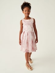 Pink - Baker by Ted Baker Glitzerndes Jacquard-Kleid mit Schleife - Bild 1 von 13