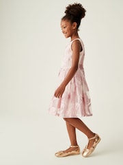 Pink - Baker by Ted Baker Glitzerndes Jacquard-Kleid mit Schleife - Bild 4 von 13
