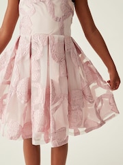 Pink - Baker by Ted Baker Glitzerndes Jacquard-Kleid mit Schleife - Bild 8 von 13