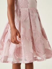 Pink - Baker by Ted Baker Glitzerndes Jacquard-Kleid mit Schleife - Bild 9 von 13