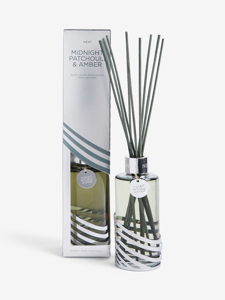 Midnight Patchouli and Amber 180ml Fragranced Reed Diffuser - Image 3 of 3