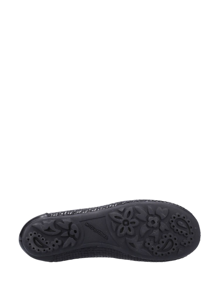 črna - Hush Puppies Janelle Tkane balerinke - Slika 4 iz 4