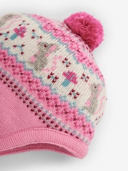 Gorro con pompón y estampado de grecas alpinas de JoJo Maman Bébé - Imagen 2 de 5