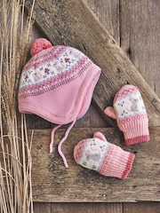 Gorro con pompón y estampado de grecas alpinas de JoJo Maman Bébé - Imagen 3 de 5