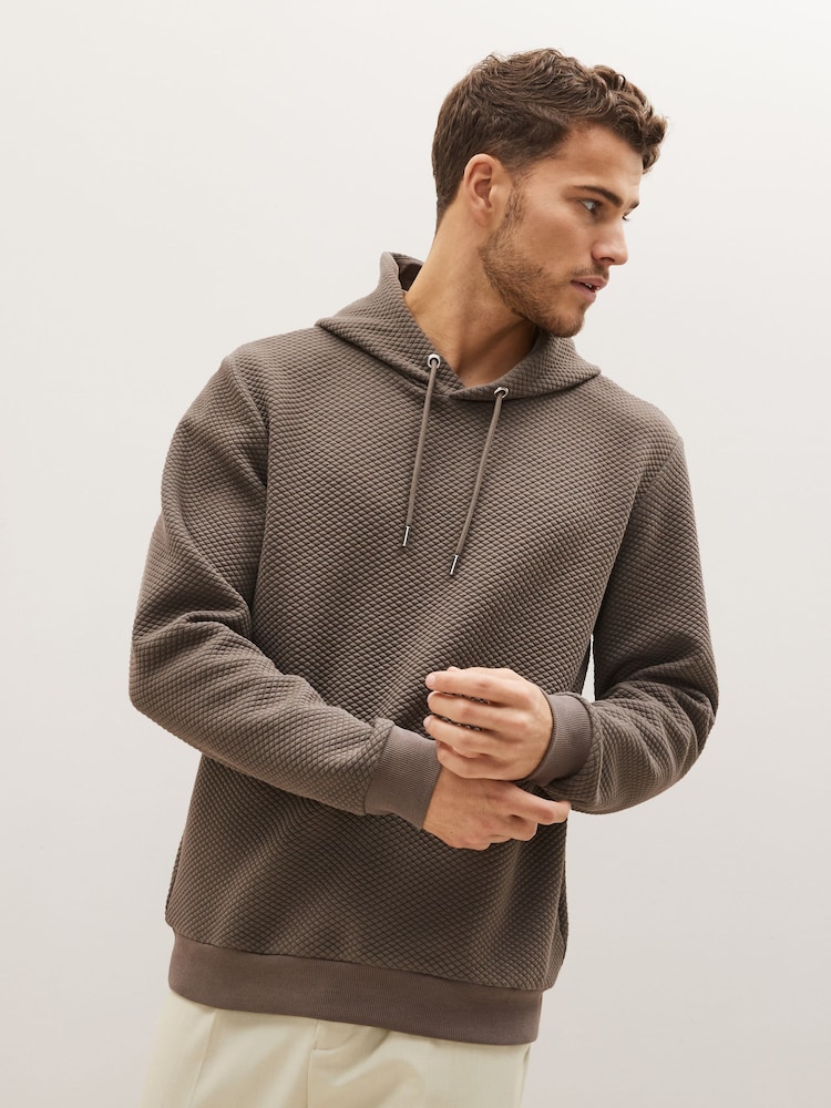 Stone Hooded Premium Textured Overhead Hoodie - Image 2 of 7