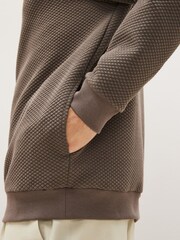 Stone Hooded Premium Textured Overhead Hoodie - Image 6 of 7