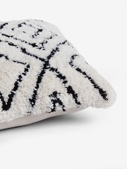 Monochrome Geometric Berber Rectangular Cushion - Image 2 of 5