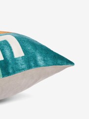 Multi Bright Cut Velvet Home Cushion - Image 2 of 4