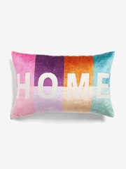 Multi Bright Cut Velvet Home Cushion - Image 3 of 4