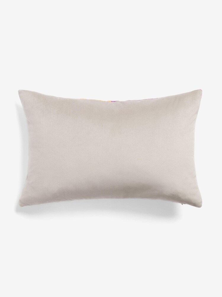 Multi Bright Cut Velvet Home Cushion - Image 4 of 4