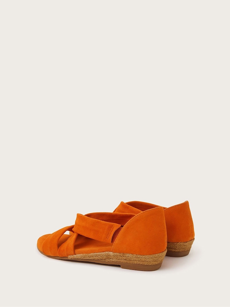 Monsoon Orange Suede Demi Wedges - Image 3 of 3
