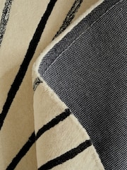 Monochrome Brady Stripe Circle Rug - Image 6 of 6