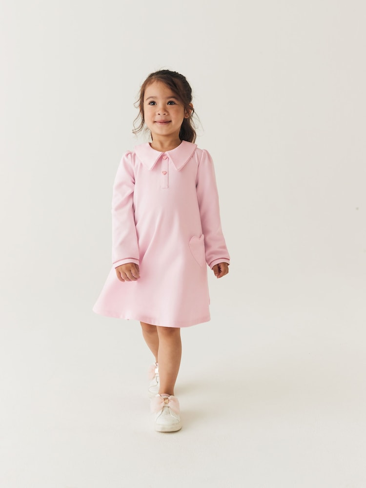 Baker by Ted Baker Pink Heart Ponte Dress - Image 3 of 13