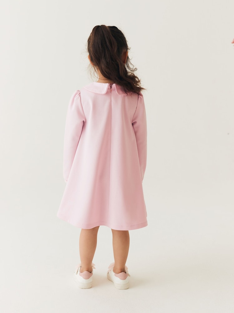 Baker by Ted Baker Pink Heart Ponte Dress - Image 4 of 13