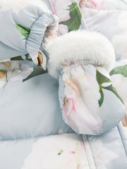 Baker by Ted Baker Shower Resistant Floral Snowsuit With Mittens - Image 4 of 9