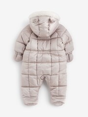 Baker by Ted Baker Oyster Shower Resistant Snowsuit With Mittens - Slika 2 iz 7