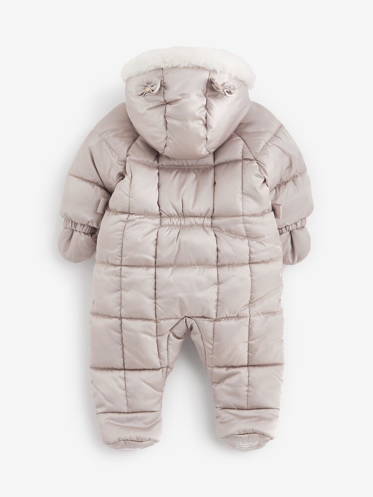 Baker by Ted Baker Oyster Shower Resistant Snowsuit With Mittens - Slika 2 iz 7