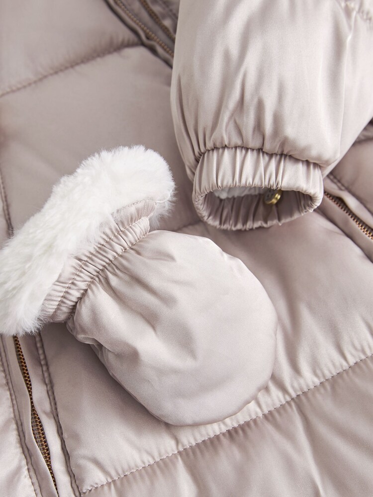 Baker by Ted Baker Oyster Shower Resistant Snowsuit With Mittens - Image 5 of 7