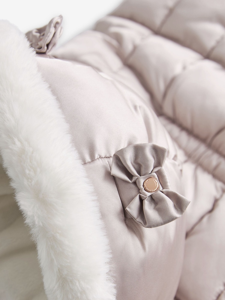 Baker by Ted Baker Oyster Shower Resistant Snowsuit With Mittens - Slika 7 iz 7