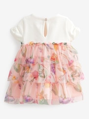 Baker by Ted Baker Pink Floral Tiered Mesh Dress - Image 2 of 4