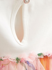 Baker by Ted Baker Pink Floral Tiered Mesh Dress - Image 4 of 4