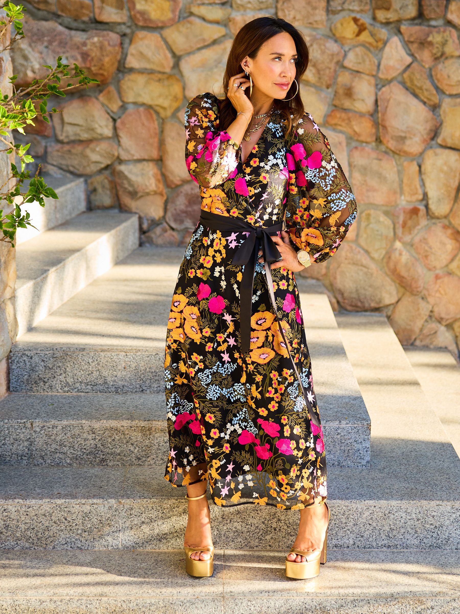 Next floral wrap dress discount