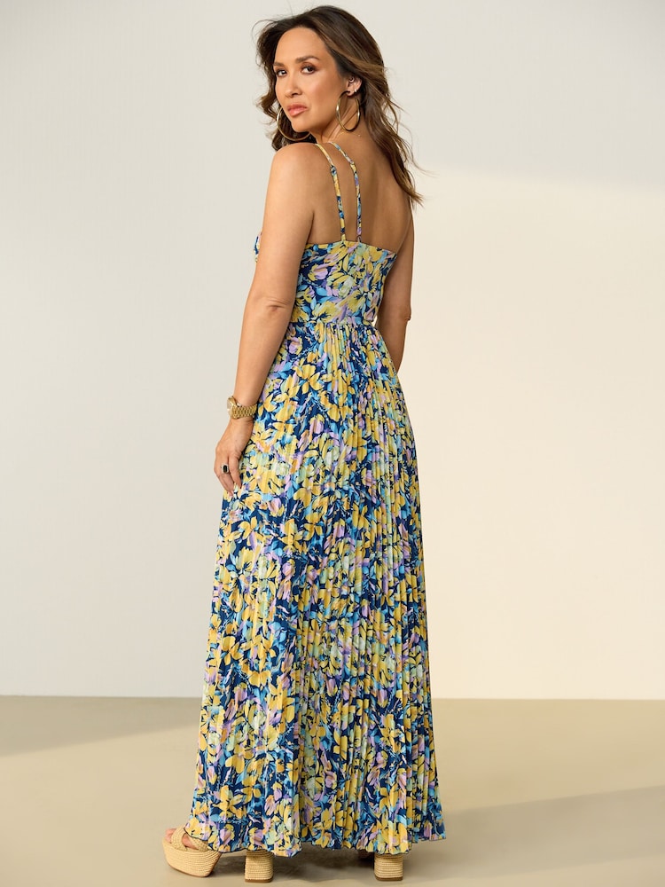 Myleene Klass Floral One Shoulder Pleated Dress - Image 2 of 6