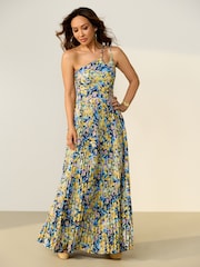 Myleene Klass Floral One Shoulder Pleated Dress - Image 3 of 6